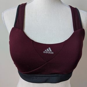 Adidas Supernova Sports Bra in Dark Cherry